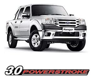 Adesivo 3.0 Powerstroke Ford Ranger 2010 A 2012 Preto