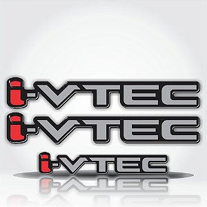 Adesivo 3d  I-vtec Honda Civic Resinado