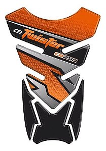 Adesivo 3d Protetor De Tanque Cb 250 Twister 2019 Laranja