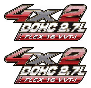 Adesivo 4x2 Hilux 2009/2012 Dohc 2.7l Flex 16 Vvt-i Genérico