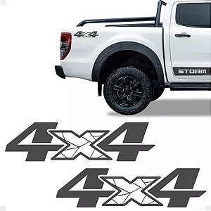 Adesivo 4x4 Compatível Ranger Storm 2020/ Emblema Grafite