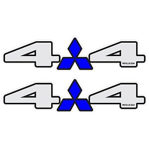 Adesivo 4x4 Mitsubishi Azul Refletivo