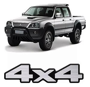 Adesivo 4x4 Mitsubishi L200 Sport Resinado Aço Escovado
