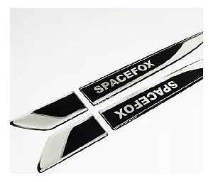Adesivo Aplique Lateral Spacefox Emblema Resinado Para-lama