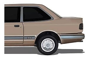 Adesivo Apollo Gls Volkswagen Preto Modelo Original - Par