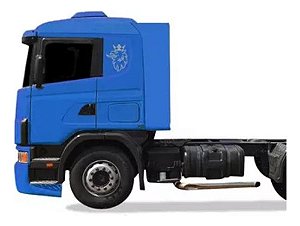 Adesivo Brasão Scania 113 114 124 2006 Emblema Lateral Prata