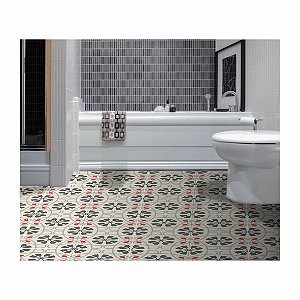 Adesivo Para Piso Antiderrapante Lavável floral Indiano Tulipa