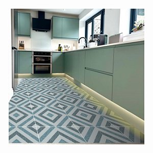 Adesivo Para Piso Antiderrapante Lavável Ladrilho Geométrico