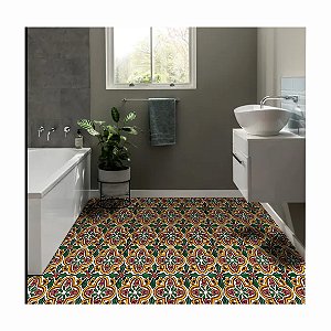 Adesivo Para Piso Antiderrapante Lavável Ladrilho Color 02 Português