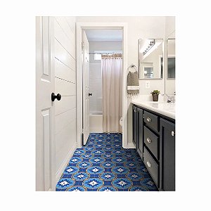 Adesivo Para Piso Antiderrapante Lavável Mediterranio Flor 2