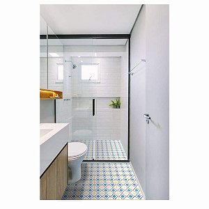 Adesivo Para Piso Antiderrapante Lavável Mediterrâneo Losango