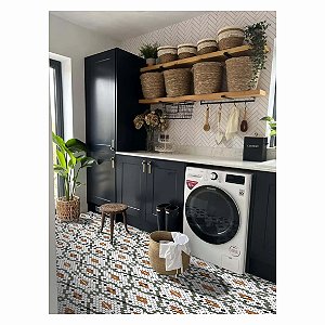 Adesivo Para Piso Antiderrapante Lavável sextavada 2