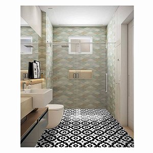 Adesivo Para Piso Antiderrapante Lavável Ladrilho Geométrico