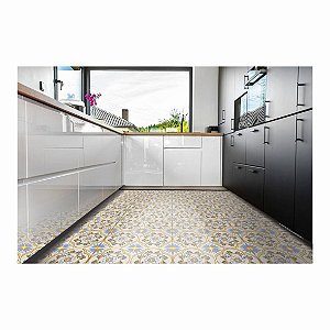 Adesivo Para Piso Antiderrapante Lavável Floral Sol