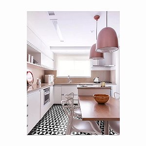 Adesivo Para Piso Antiderrapante Lavável triângulos preto e branco