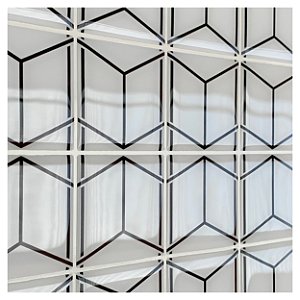 Pastilha Adesiva Geométrica Cubo Kit 4 Placas Adesivo 3M