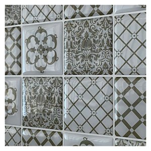 Pastilha Adesiva Quadrada Coimbra Kit 4 Placas Adesivo 3M