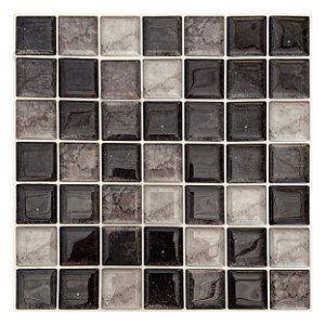 Pastilha Adesiva Mármore Preto Kit 4 Placas Adesivo 3M