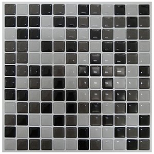 Pastilha Adesiva Mini Branca, Cinza E Preta Kit 4 Placas Adesivo 3M