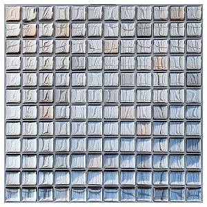 Pastilha Adesiva Resinada Mini Cromada Kit 4 Placas Adesivo 3M