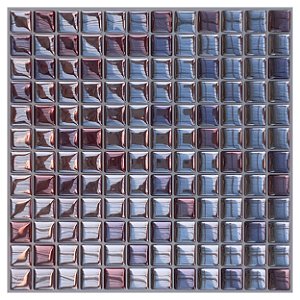 Pastilha Adesiva Resinada Mini Cristal Roxa Kit 4 Placas Adesivo 3M