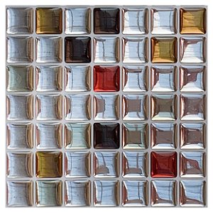 Pastilha Adesiva Mini Luxo Kit 4 Placas Adesivo 3M