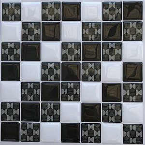 Pastilha Adesiva Monocromática Preta Kit 4 Placas 3M