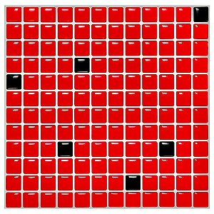 Pastilha Adesiva Resinada Mini Vermelha Kit 4 Placas 3M