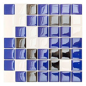 Pastilha Adesiva Resinada Miscelânea Azul Kit 4 Placas Adesivo 3 M
