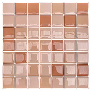 Pastilha Adesiva Resinada Miscelânea Marrom Kit 4 Placas Adesivo 3 M