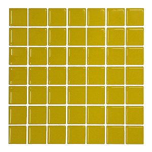 Pastilha Adesiva Resinada Quadradinha Amarelo Kit 4 Placas Adesivo 3 M