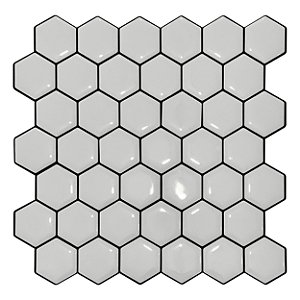Pastilha Adesiva Resinada Colmeia Branca Kit 4 Placas 3M