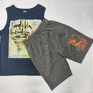 Conjunto Regata short moletinho menino  Tam 6