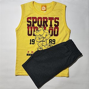 Conjunto regata machão/Shorts  menino Tam 6