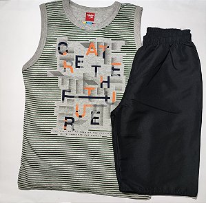 Conjunto verão menino Regata/shorts Tam 12