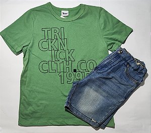 Conjunto verão menino Camisa /shorts jeans 12
