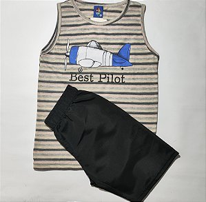 Conjunto verão menino Regata/shorts  Tam 6