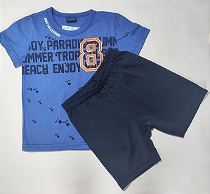Conjunto verão menino Camisa /shorts mole Tam 3 Tam 3