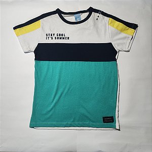 Camisa manga curta infantil masculina Tam 6