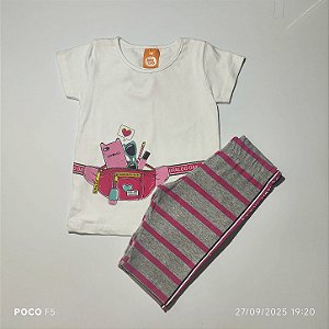 Conjunto Infantil Menina Shorts Tam 4 Upaloo