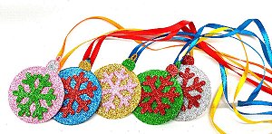 Gravata pet Bola de Natal eva 10 unidades