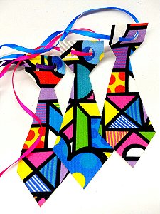 Gravata Tecido Romero Britto 10 Unidades