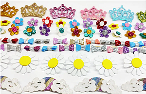 kit 70 Penteado, Lacinho Pet Shop Cães Gatos+Brinde