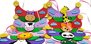 Gargantilha pet Fazendinha eva 10 unidades.