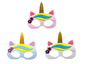 Máscaras fantasia Unicórnios eva