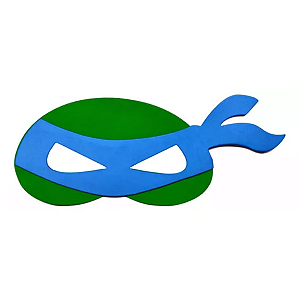 Máscara fantasia Tartaruga Ninja Azul eva 1 unidade.