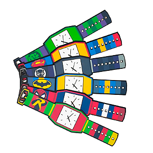 Adesivo G pet Stickers Relógio SUPER HERÓIS