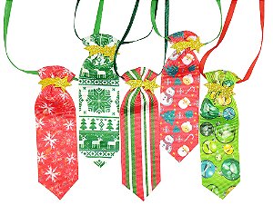 Gravata pet Natal gorgurão