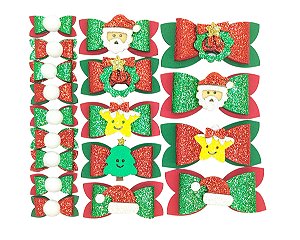 Laço adesivo pet Natal eva