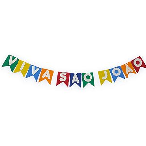 Faixa Temática Bandeirinha Festa Junina "Viva São João"